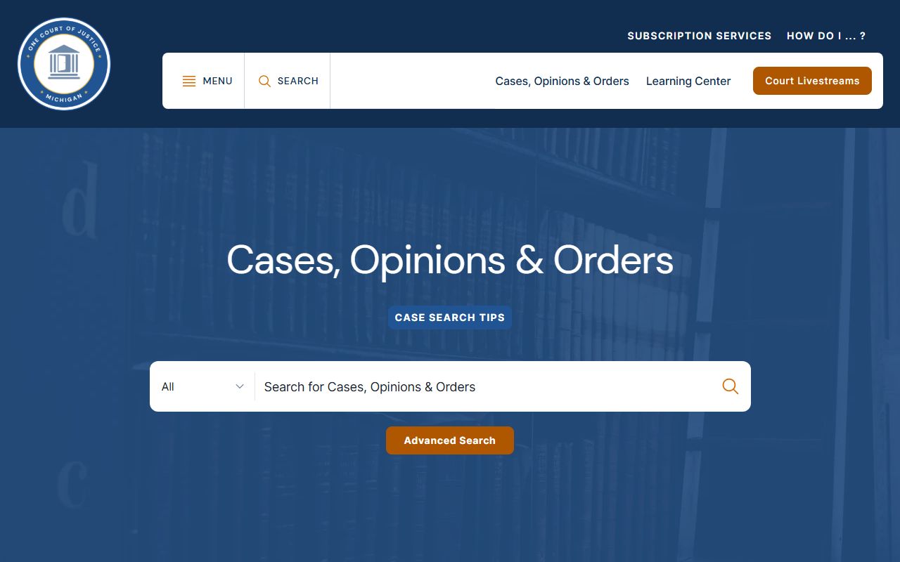 Roscommon County court records search on the Michigan Courts statewide portal