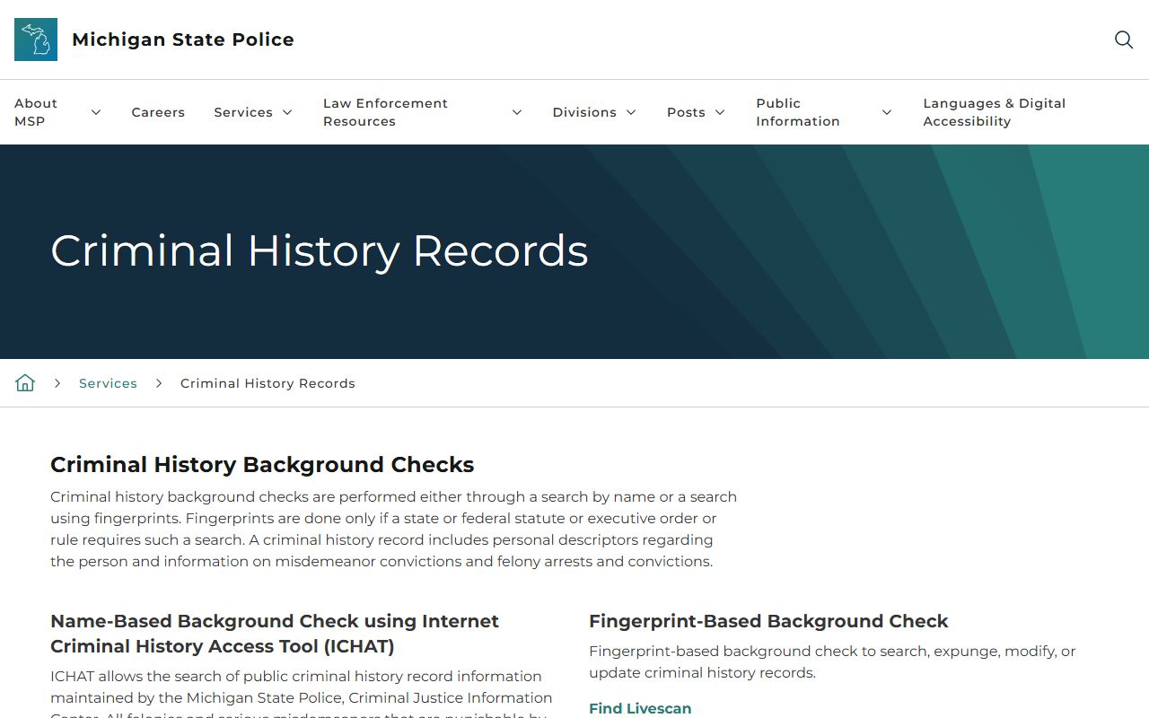 Roscommon County criminal court records compared with Michigan State Police criminal history