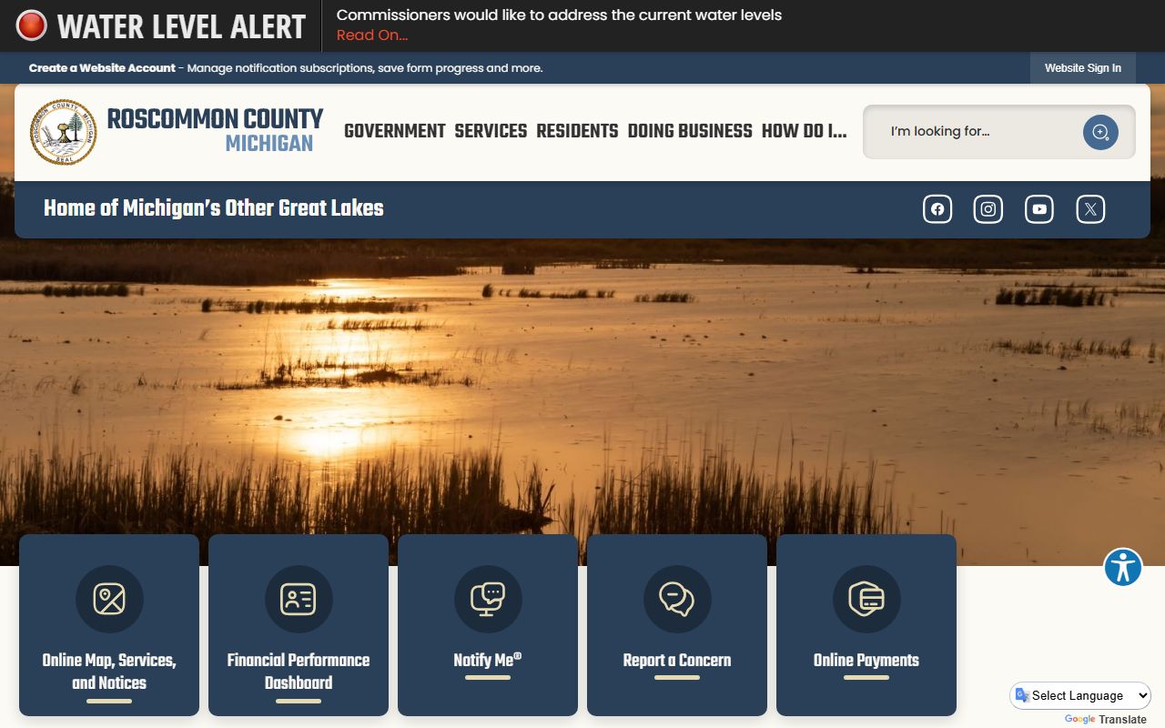 Roscommon County court records portal on the official county website