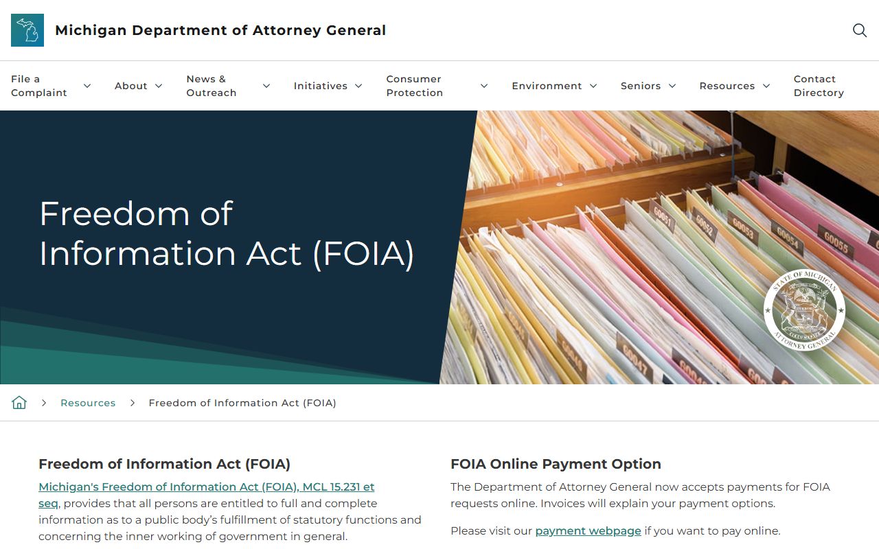 Roscommon County marriage records public access under Michigan FOIA